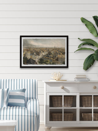 "City Buildings" Framed Painting Print, 12x8