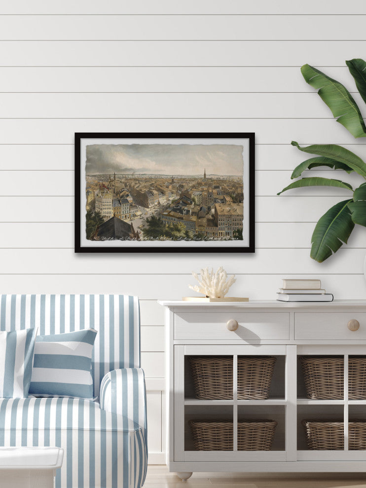 "City Buildings" Framed Painting Print, 12x8