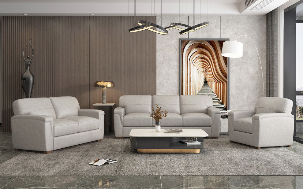 Leather Upholstery Chair, Beige