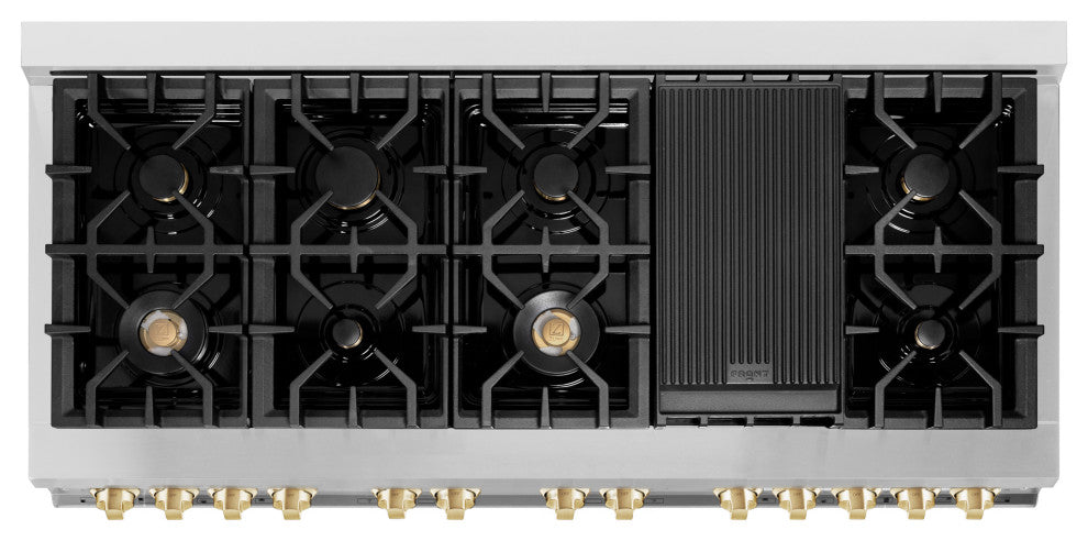ZLINE 60" Dual Fuel Range, Stainless With White Matte Door RAZ-WM-60-G
