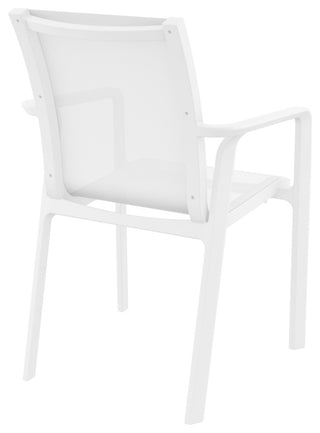 Pacific Sling Arm Chair, Set of 2, White Frame/White Sling