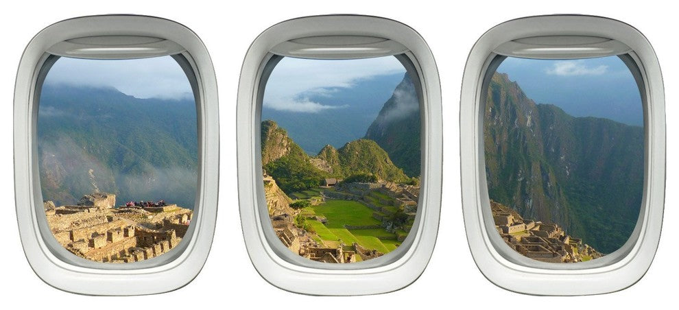 VWAQ Peru Machu Picchu Mountains Airplane Window Decals Aviation Decor VWAQ-PPW5