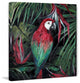 "Jungle Parrot" Painting Print on Wrapped Canvas, 24"x24"