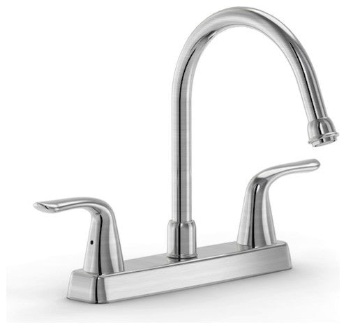 Parmir Triple Hole Double Handle Kitchen Faucet With Cover Plate