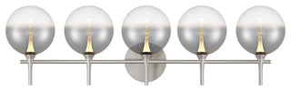 Iissa, Vanity, 5Lt, Satin Nickel, Smoked Glass