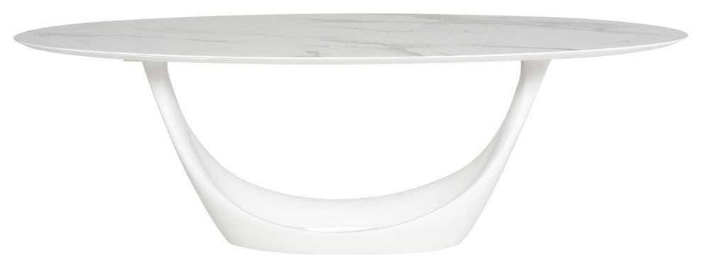 Montana White Ceramic Dining Table, HGNE277