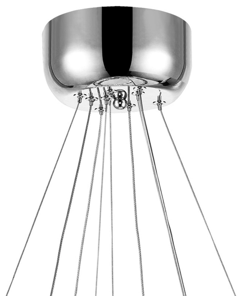 Ring LED Chandelier With Chrome Finish