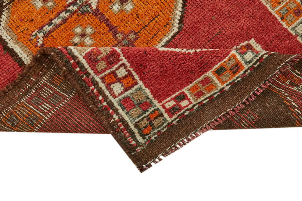 Rug N Carpet - Handmade Oriental 3' 2" x 12' 4" Tribal Runner Rug