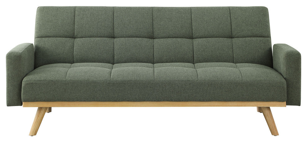 Kourtney Upholstered Tufted Convertible Sofa Bed Sage Green