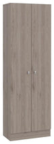 Pemberly Row 2-Door Modern Engineered Wood Multistorage Pantry Cabinet in Gray