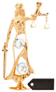 24K Gold Plated Crystal Studded Lady Of Justice Ornamen