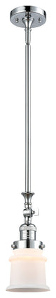 Small Canton 1-Light Mini Pendant, Polished Chrome, Matte White