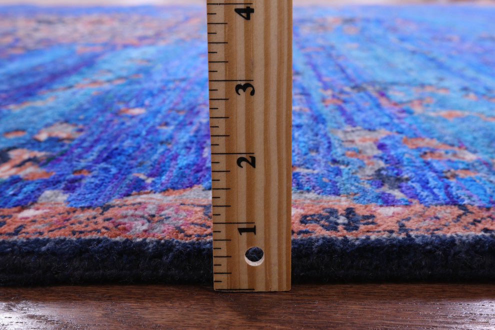 8' 2" X 9' 11" Modern Fine Serapi Hand Knotted Wool & Silk Rug - Q13502