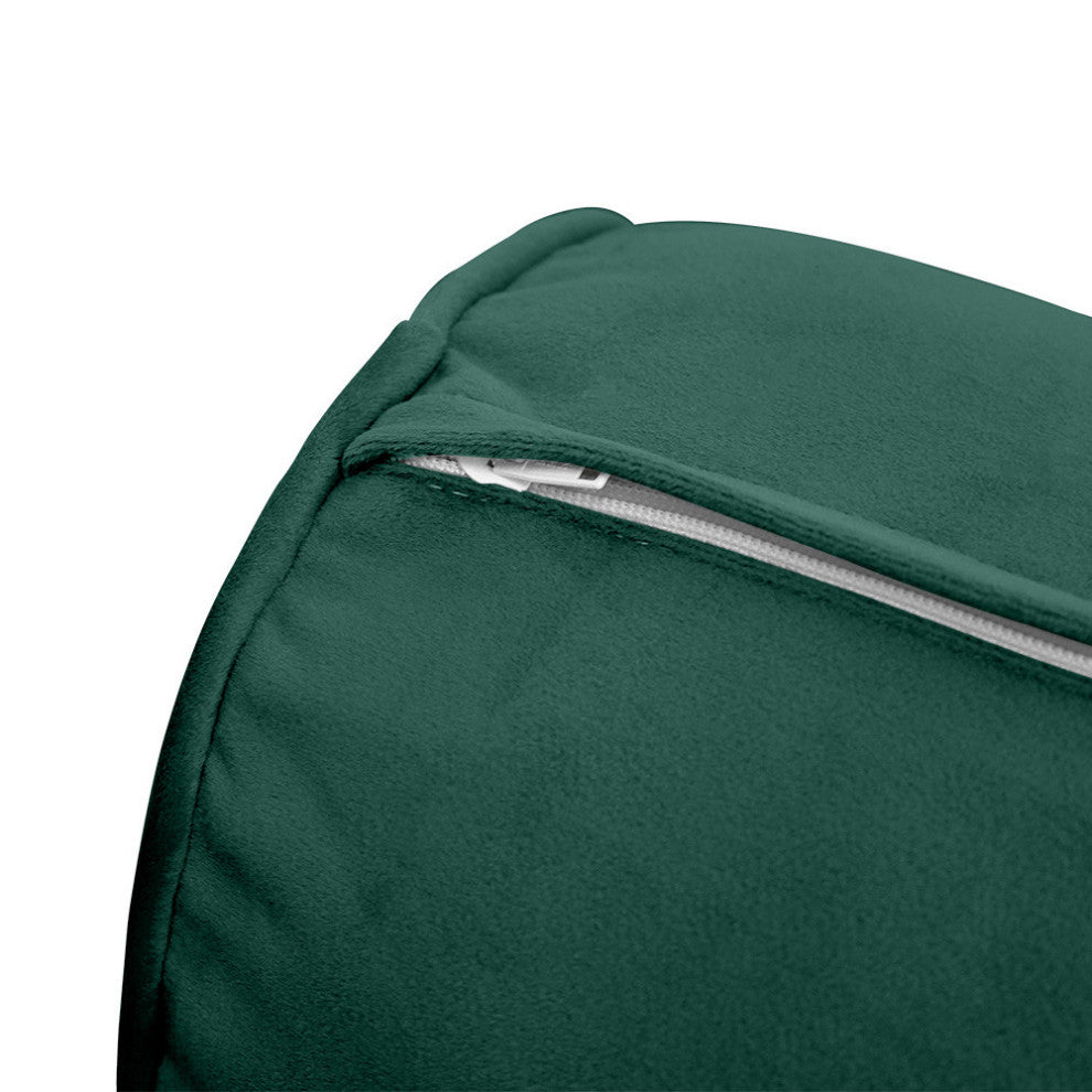 STYLE V1 Twin Velvet Pipe Trim Indoor Daybed Bolster Pillow |COVER ONLY| AD317
