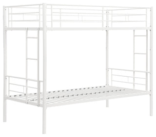 Gewnee Twin Over Twin Metal Bunk Bed