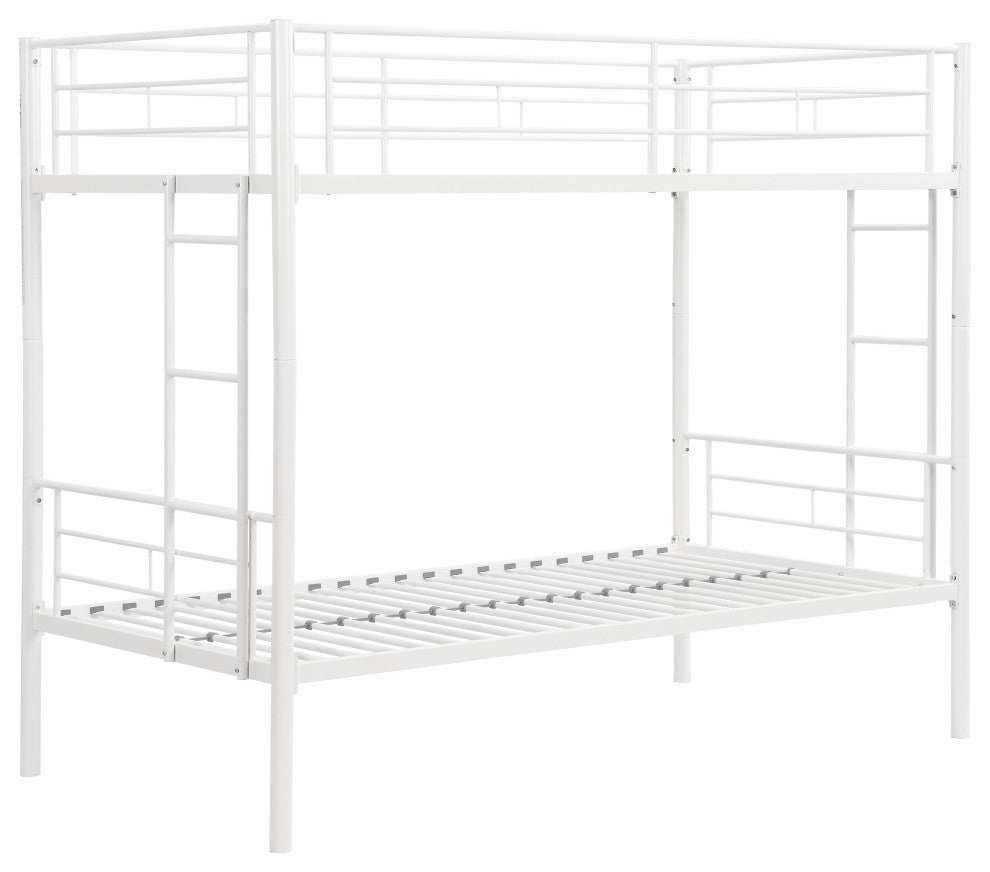 Gewnee Twin Over Twin Metal Bunk Bed