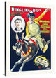 Ringling Bros,  Equestrian Act On His Riding Mule Thunderbolt, 28x40