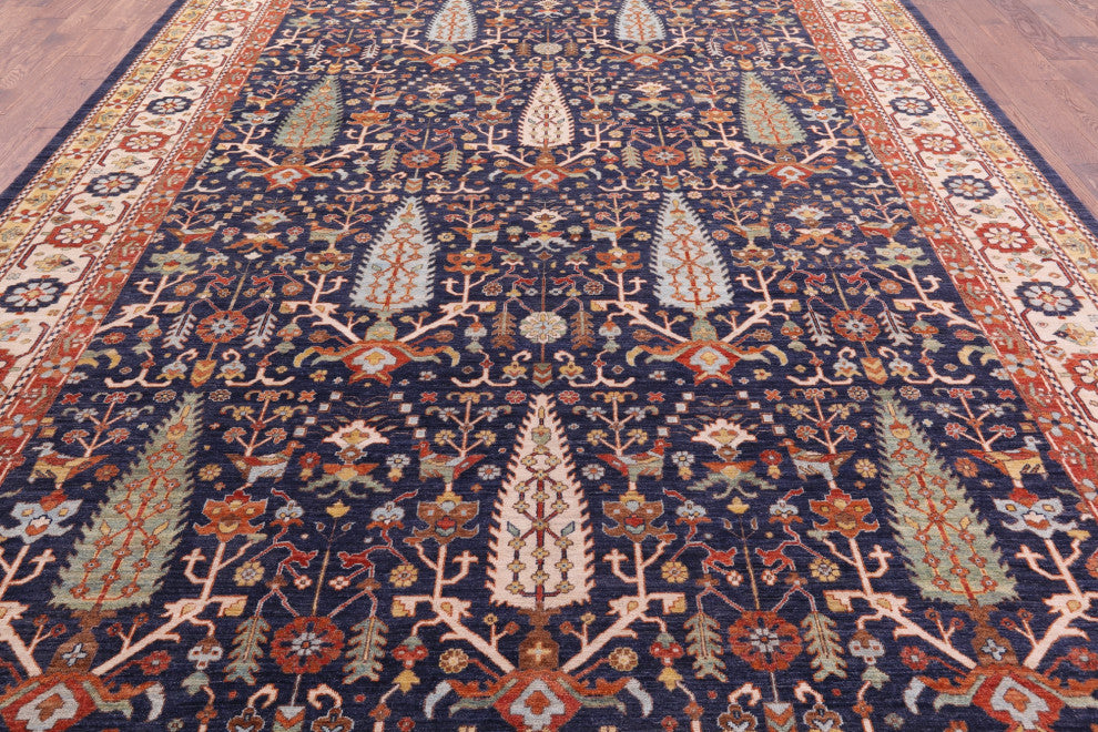 10' 0" X 14' 0" Persian Fine Serapi Hand-Knotted Wool Rug - Q13753