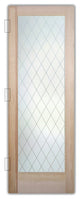 Interior Prehung Door or Interior Slab Door - Diamond Grid - Douglas Fir...