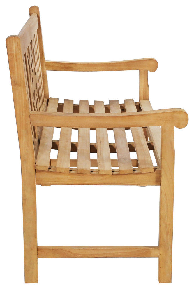 Teak Wood Arizona Outdoor Patio Bench, 4'