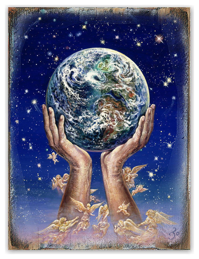 Weep of the World Wall and Table Top Wooden Decor, 24x18