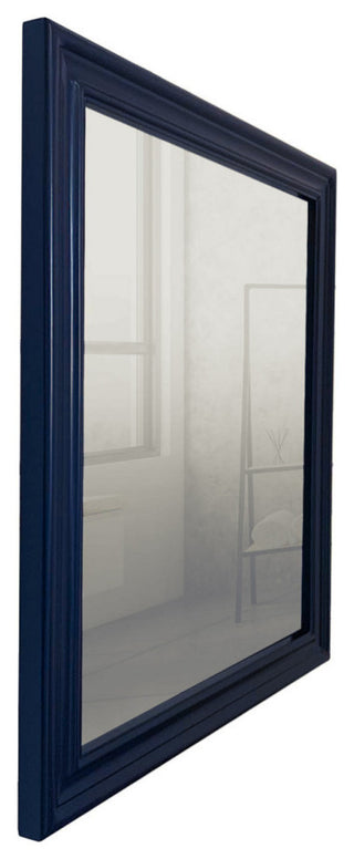 24" Wood Frame Mirror In Blue