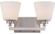 Nuvo 2-Light Incandescent Mobili Vanity and Wall Light Fixture, Brushed Nickel