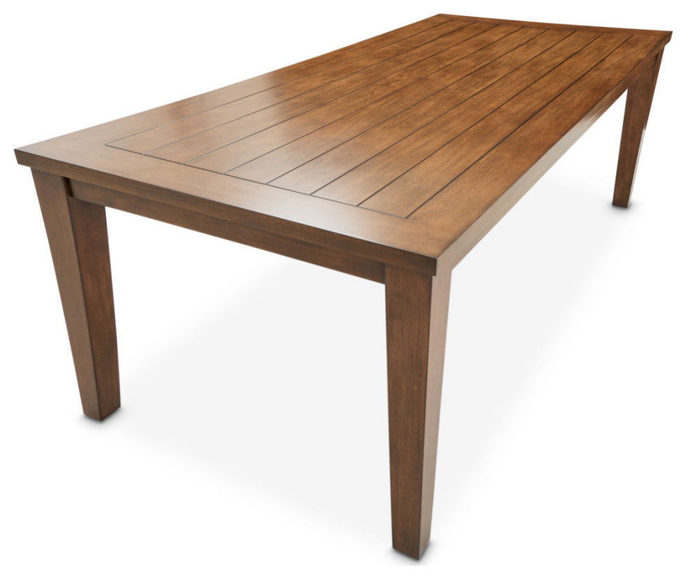 Brooklyn Walk Rectangular Wood Dining Table, Burnt Umber Brown