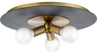 Trimble Collection Three-Light Brushed Bronze 18" Flush Mount
