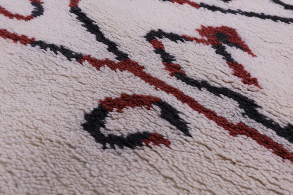 Hand Knotted Moroccan Wool Rug 8' 4" X 9' 11" Q9285
