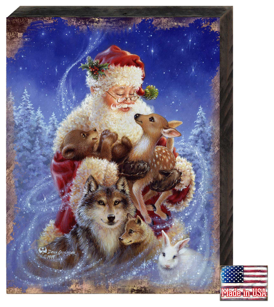 Santa Little Friends Wooden Block, 36 X 24