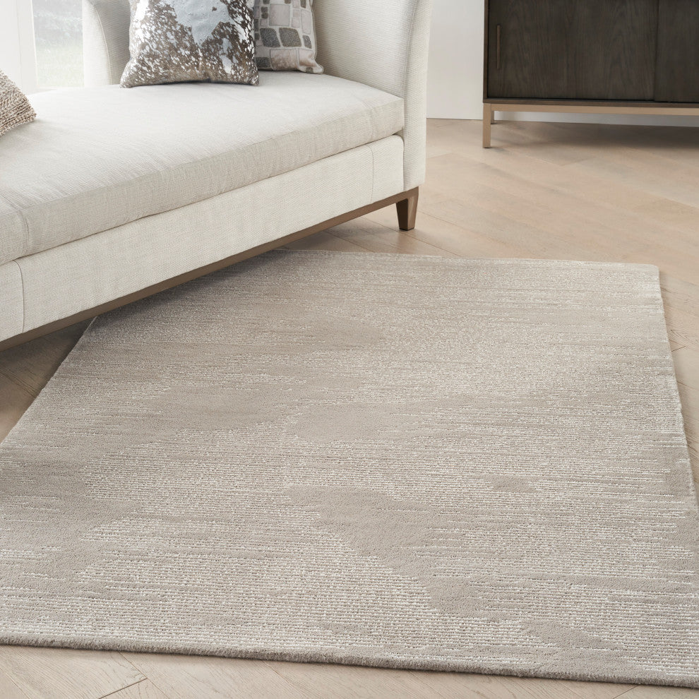 Michael Amini Ma30 Star 4' x 6' Taupe/Ivory Modern Indoor Area Rug