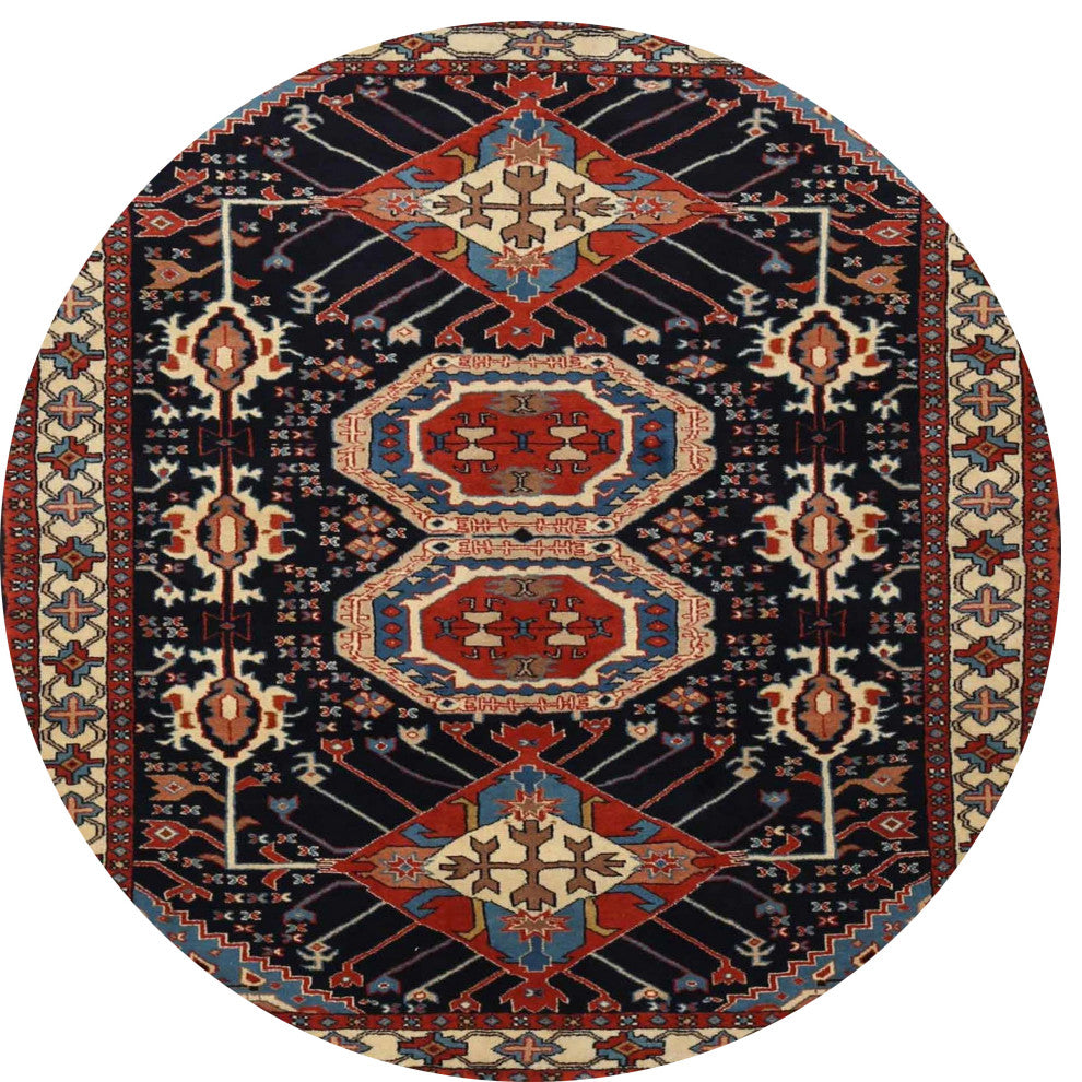 Ahgly Company Indoor Round Traditional Area Rugs, 4' Round