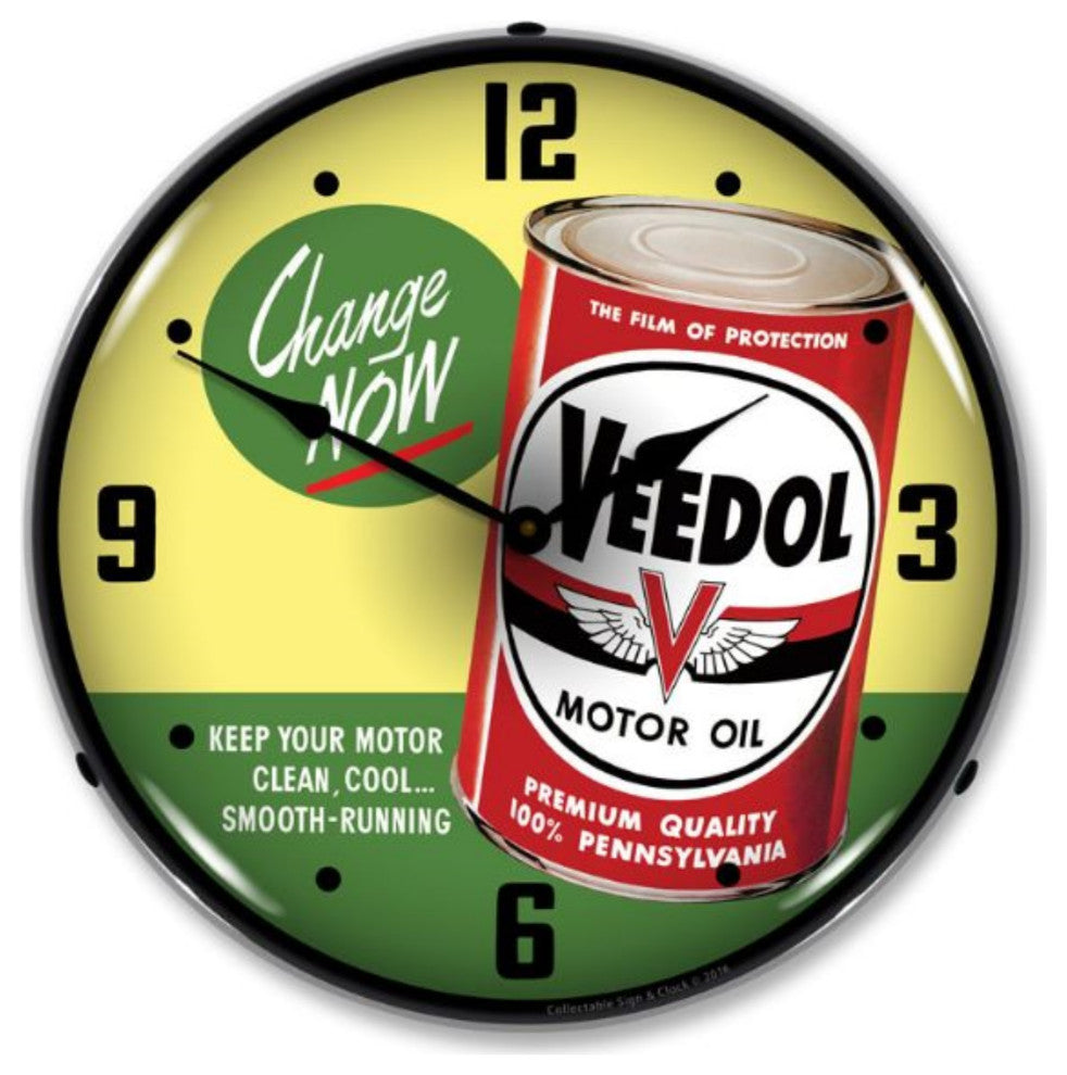 1612694 Veedol Oil Change Now Clock