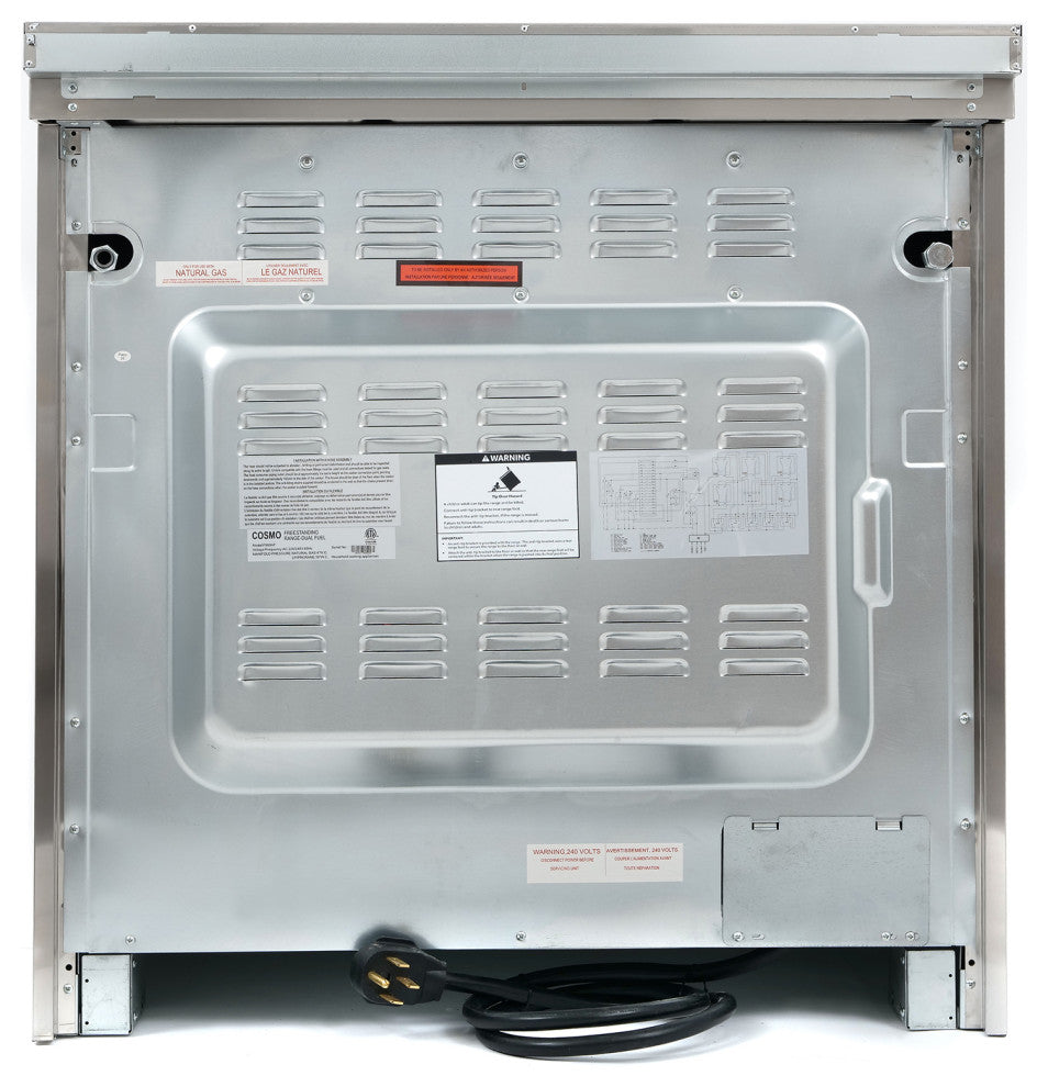 Cosmo Modern Dual-Fuel Range Convection Oven Pro Style High Powered
