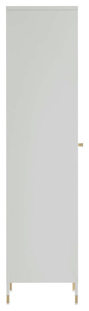 Covelo Tall Storage Cabinet - Light Gray