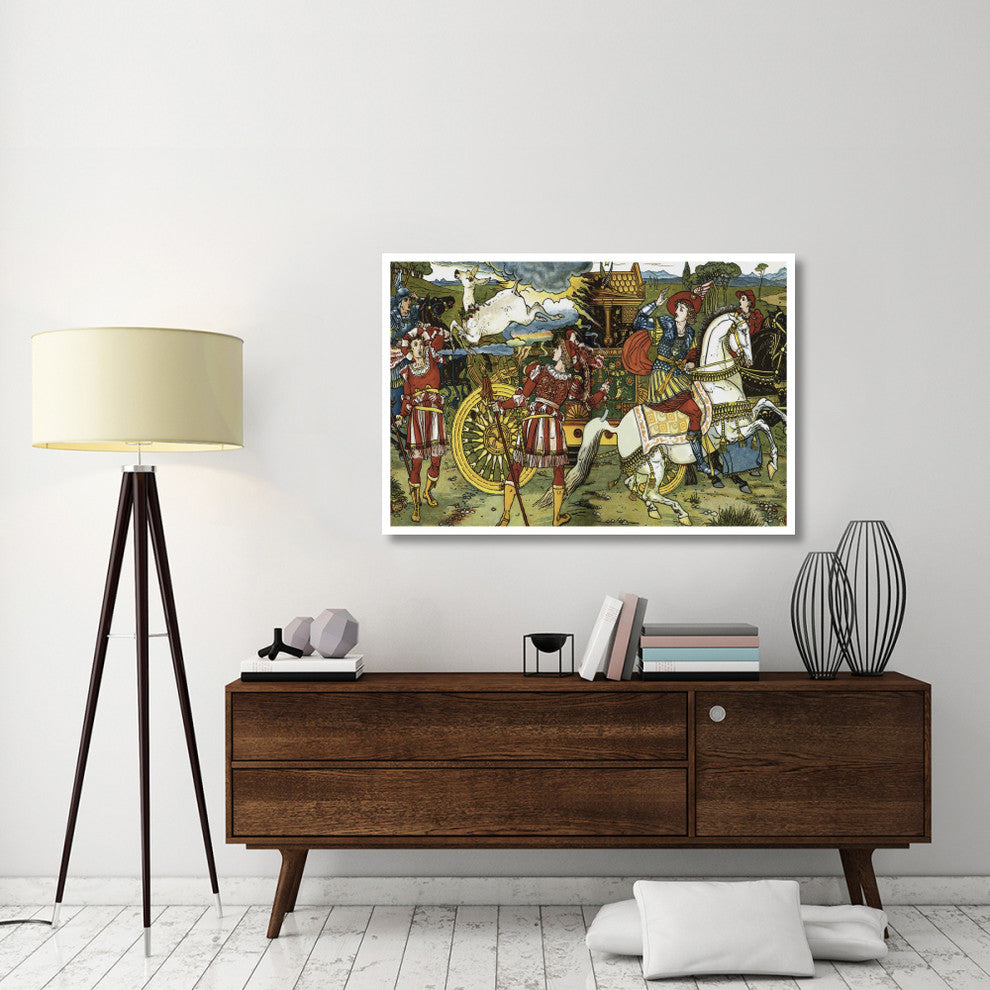 "Hind in the Wood - Leap" Digital Paper Print by Walter Crane, 50"x34"