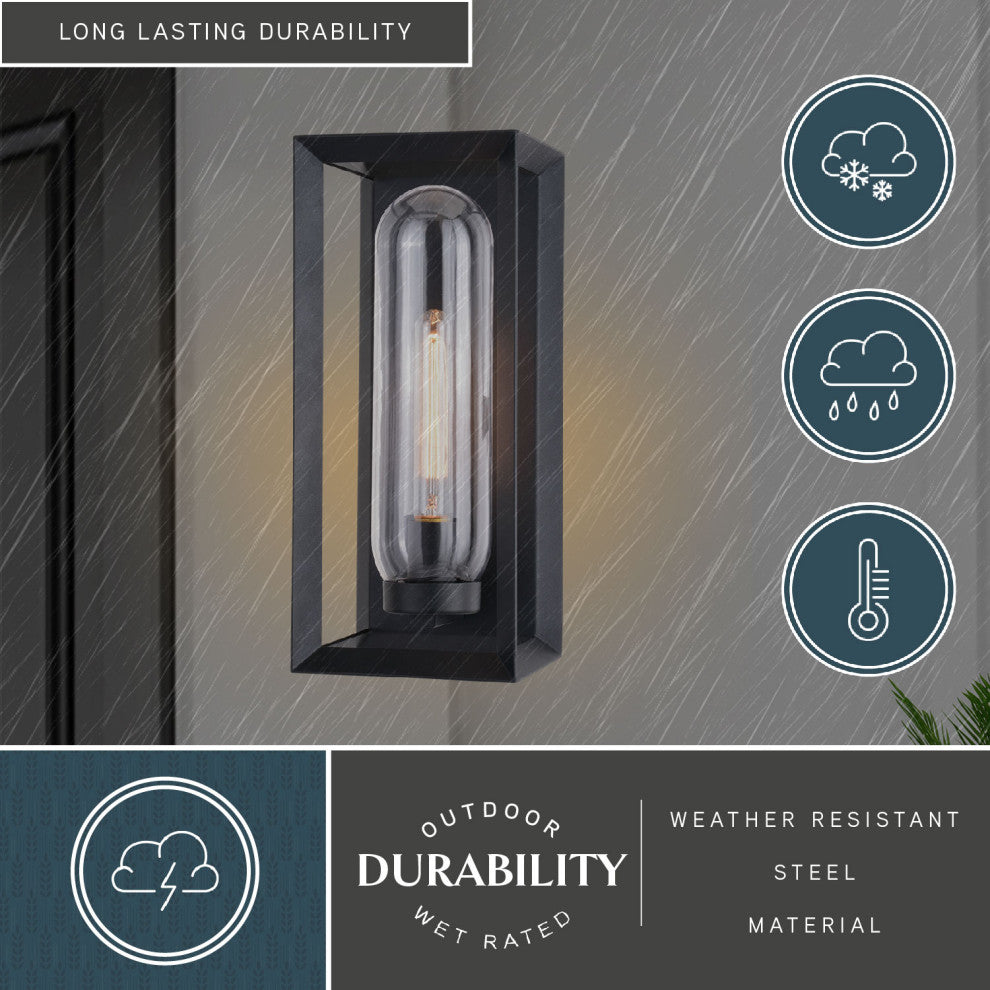 Pullman 6.5" Outdoor Wall Light Textured Black