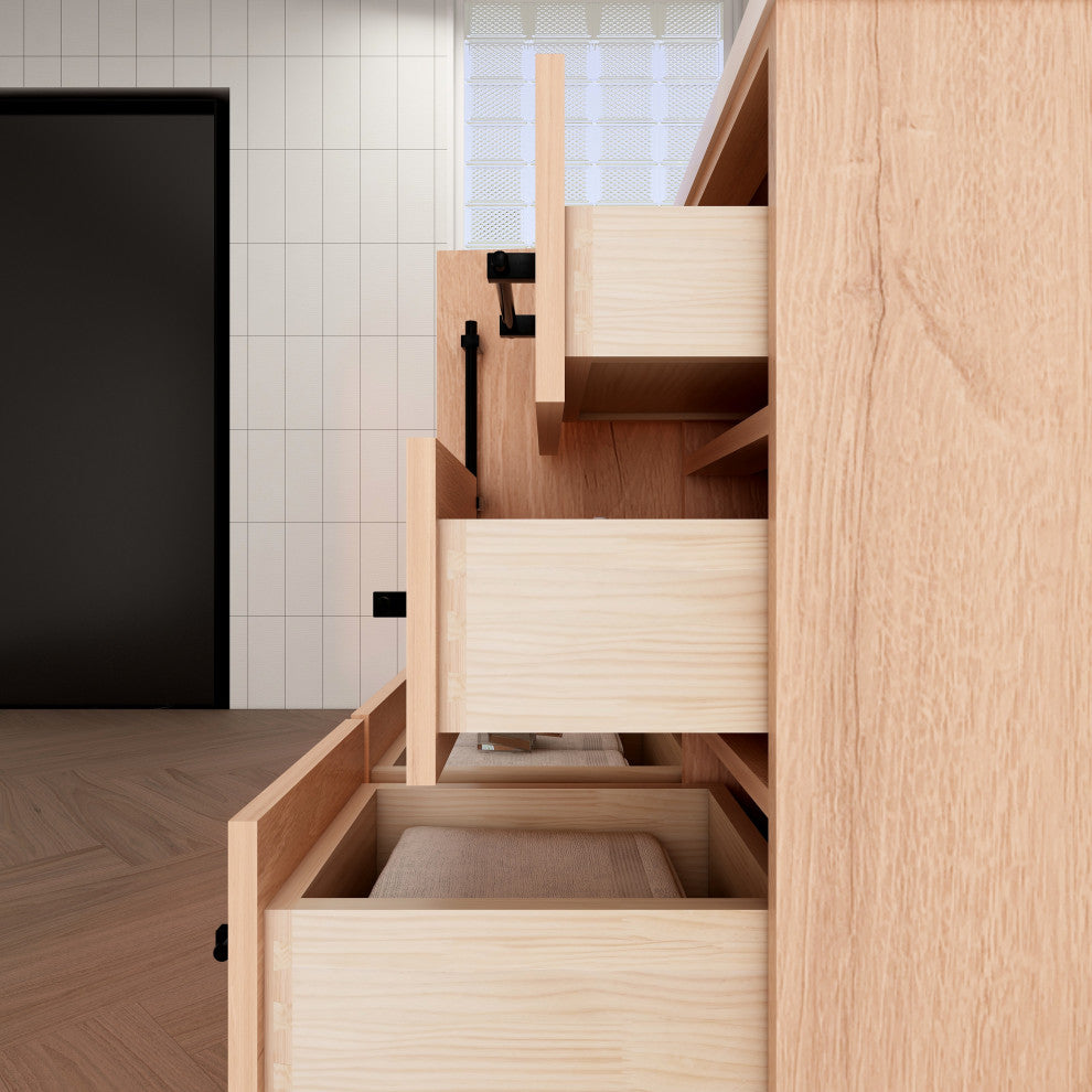 Victoria 72" Solid Wood Bath Vanity, Double Sink, Red Oak