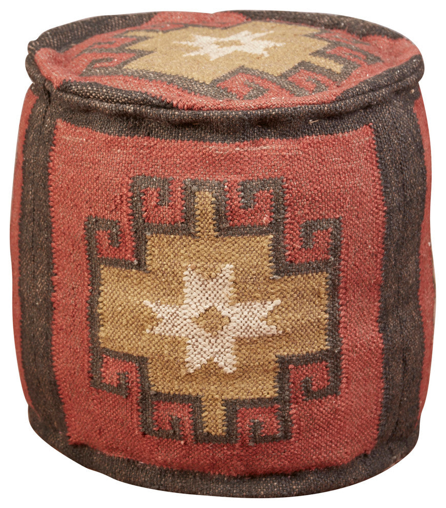 Round Kilim Pouf