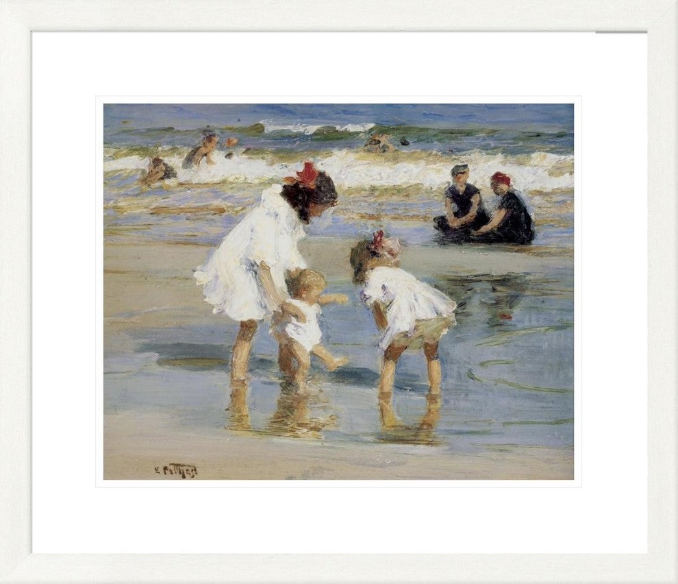 "Children Playing At The Seashore"  by Edward Henry Potthast, 29x25"