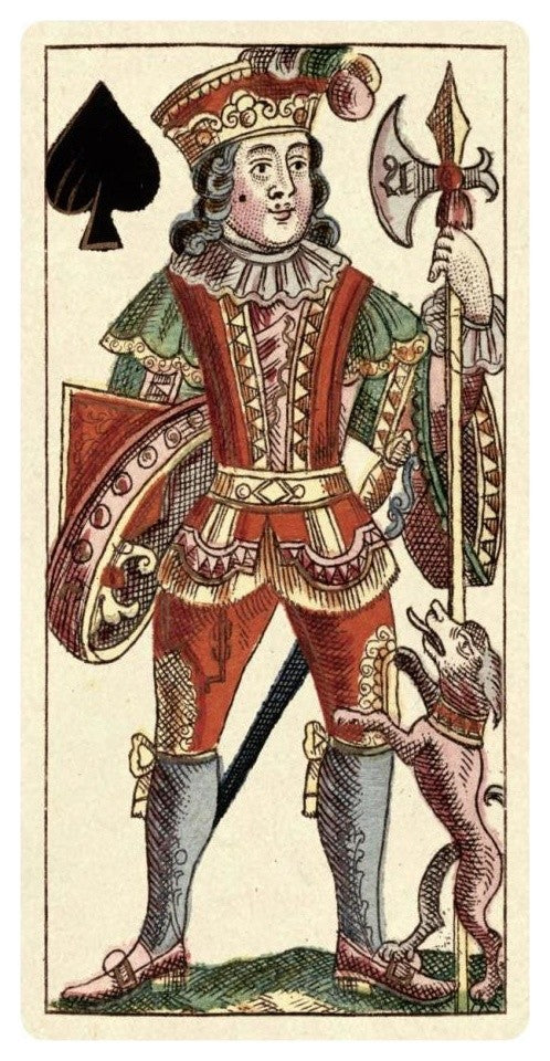 "Knave of Spades (Bauern Hochzeit Deck)" Paper Art, 14"x26"