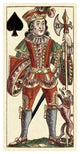 "Knave of Spades (Bauern Hochzeit Deck)" Paper Art, 14"x26"