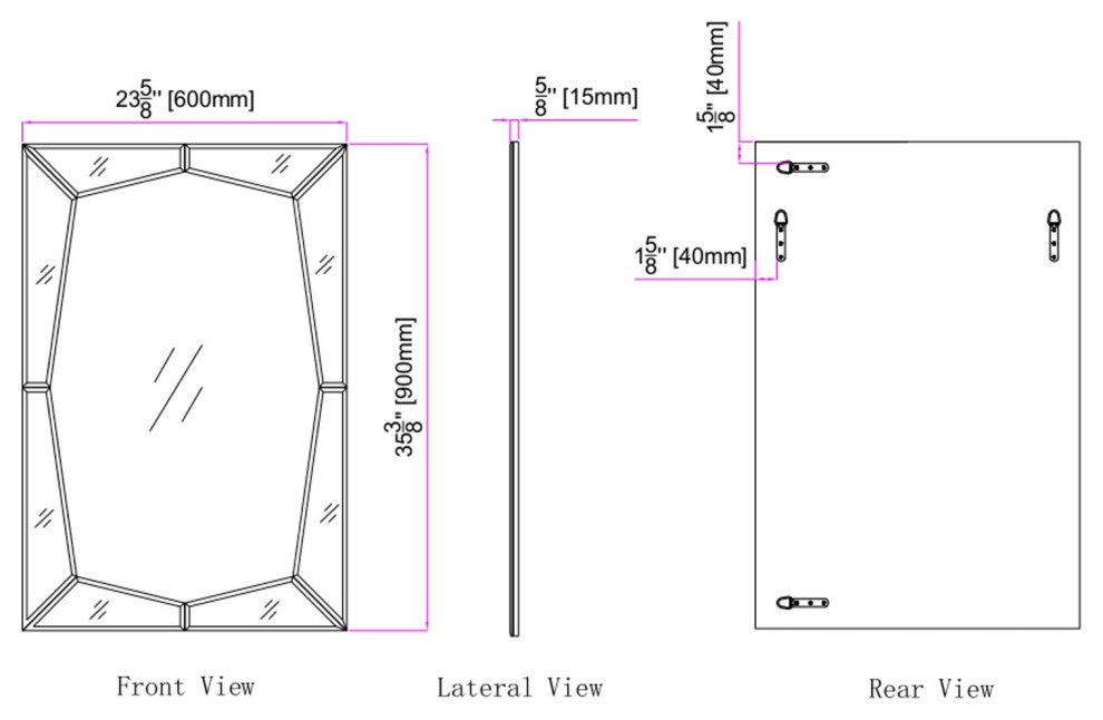 Etched Designed Wall Mirror