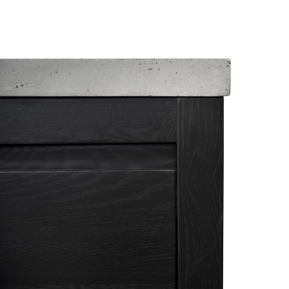 Solace Vanity Set with Palomar Vanity Top and Sink, Ash, Midnight Oak, 30"