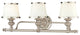 Milton 3-Light Bath and Vanity With Glass Shade, Polished Nickel