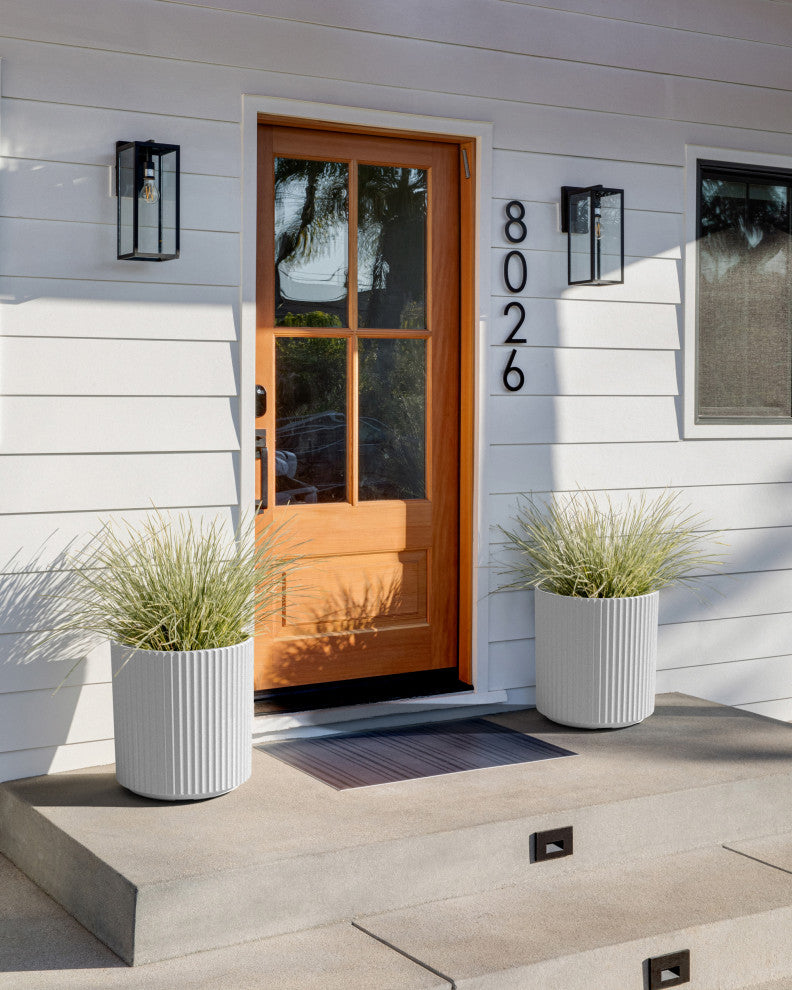 Veradek Demi Series Planter, White, 20", 1 Pack