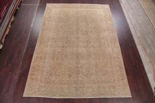 Consigned, Handmade Oriental Vintage Worn Persian Faded Distressed Rug, 9'x12'