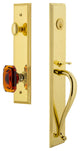 Carre' 1-Piece Dummy Handleset, S Grip and Baguette Amber Knob, 848798
