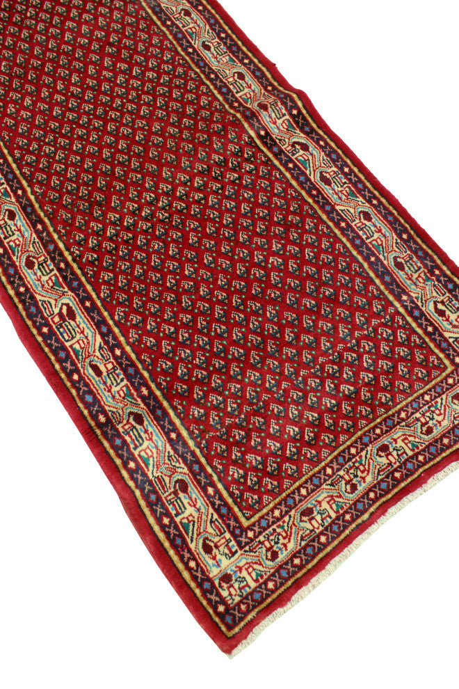 Fine Vintage Distressed Haluk Red/Ivory Runner, 2'9 x 11'4